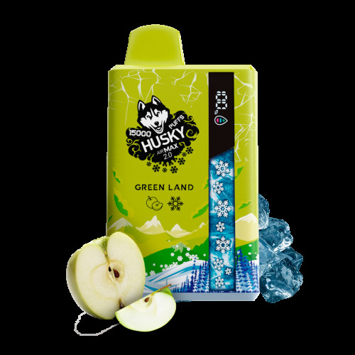 Husky airmax 2.0 GREEN LAND Cо вкусом зелёного яблока и льда
